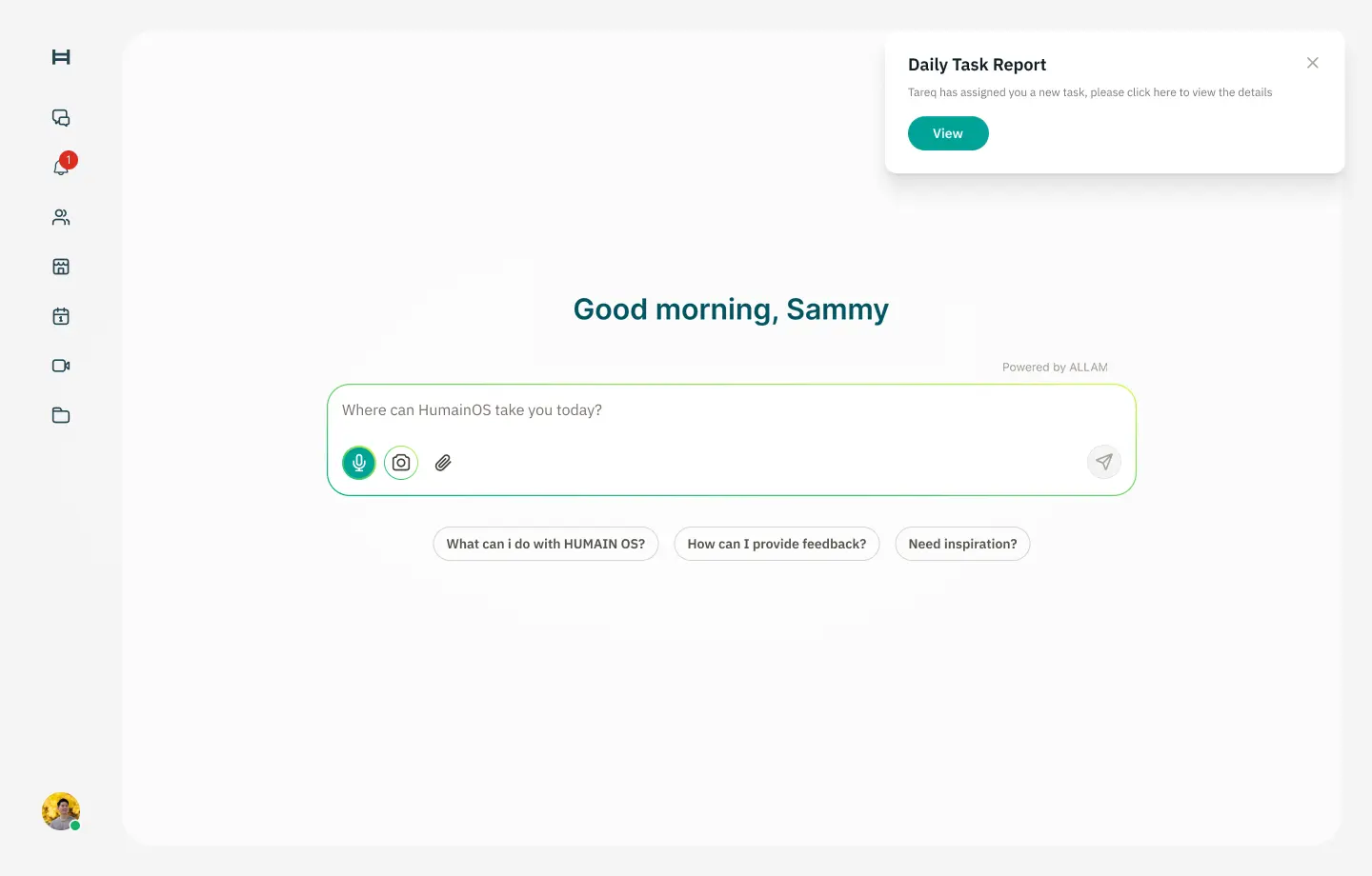 UI for HUMAIN OS